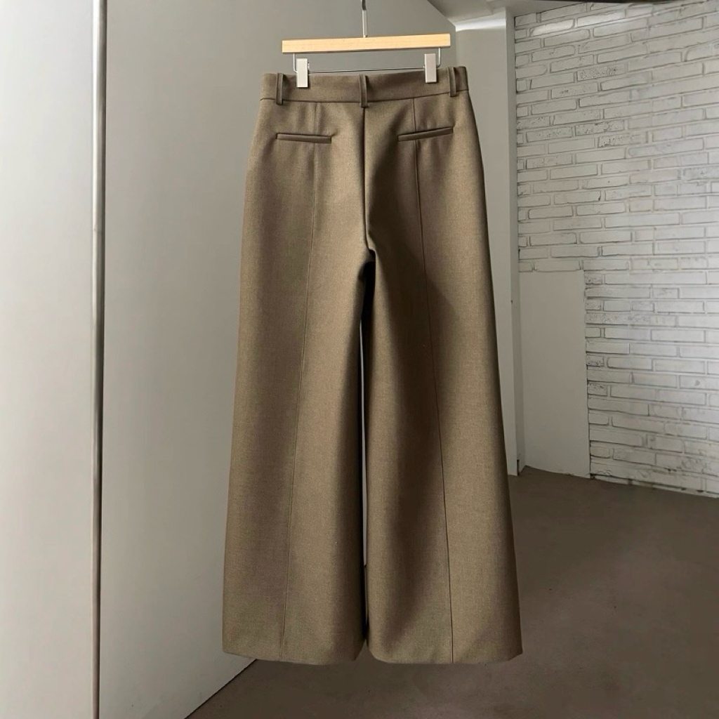 ST22090- 韓國西裝馬甲背心 + 寬鬆直筒褲兩件套