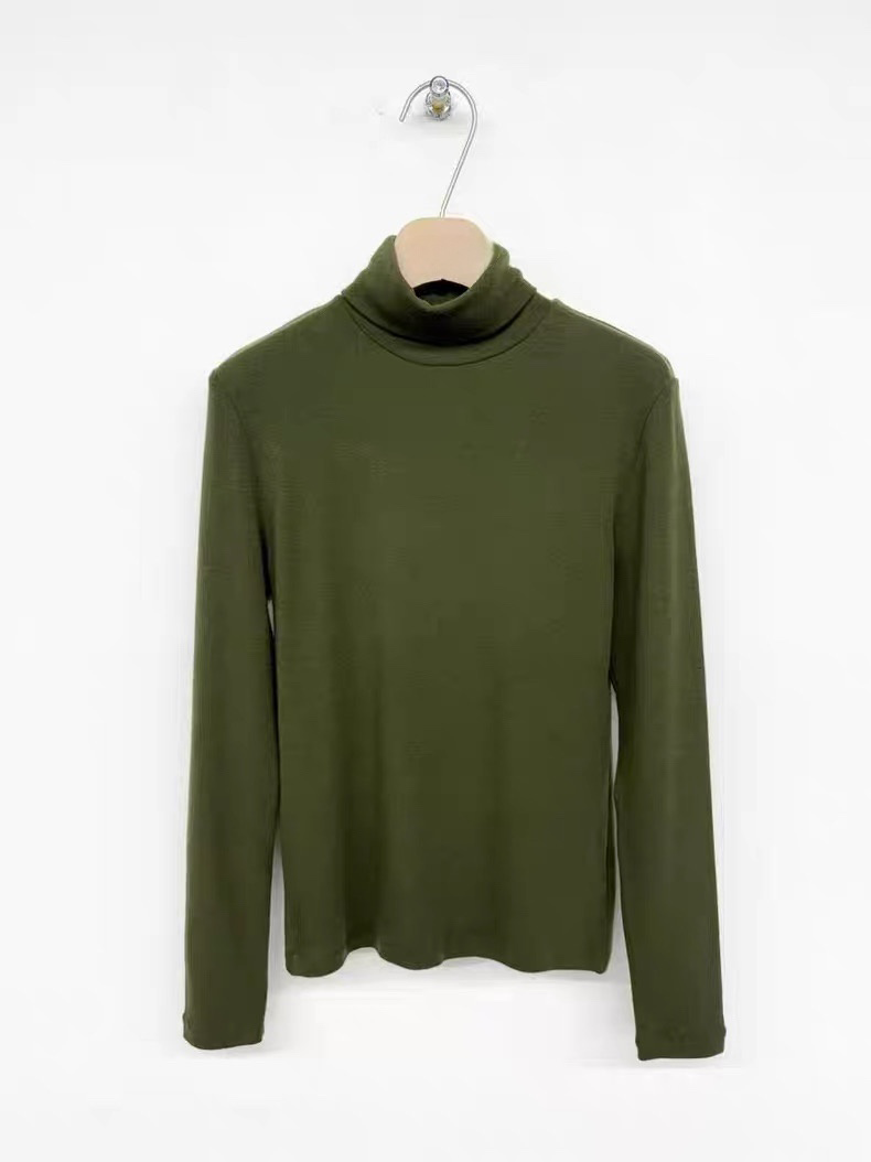 TP21989- 韓國韓國時尚高領天絲羊毛薄打底衫(6色)