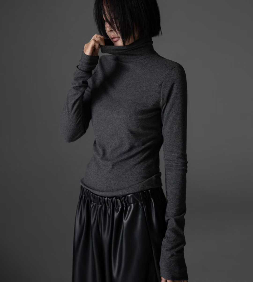 TP22023- 韓國極致貼身親膚高領修身長袖打底衫(6色)