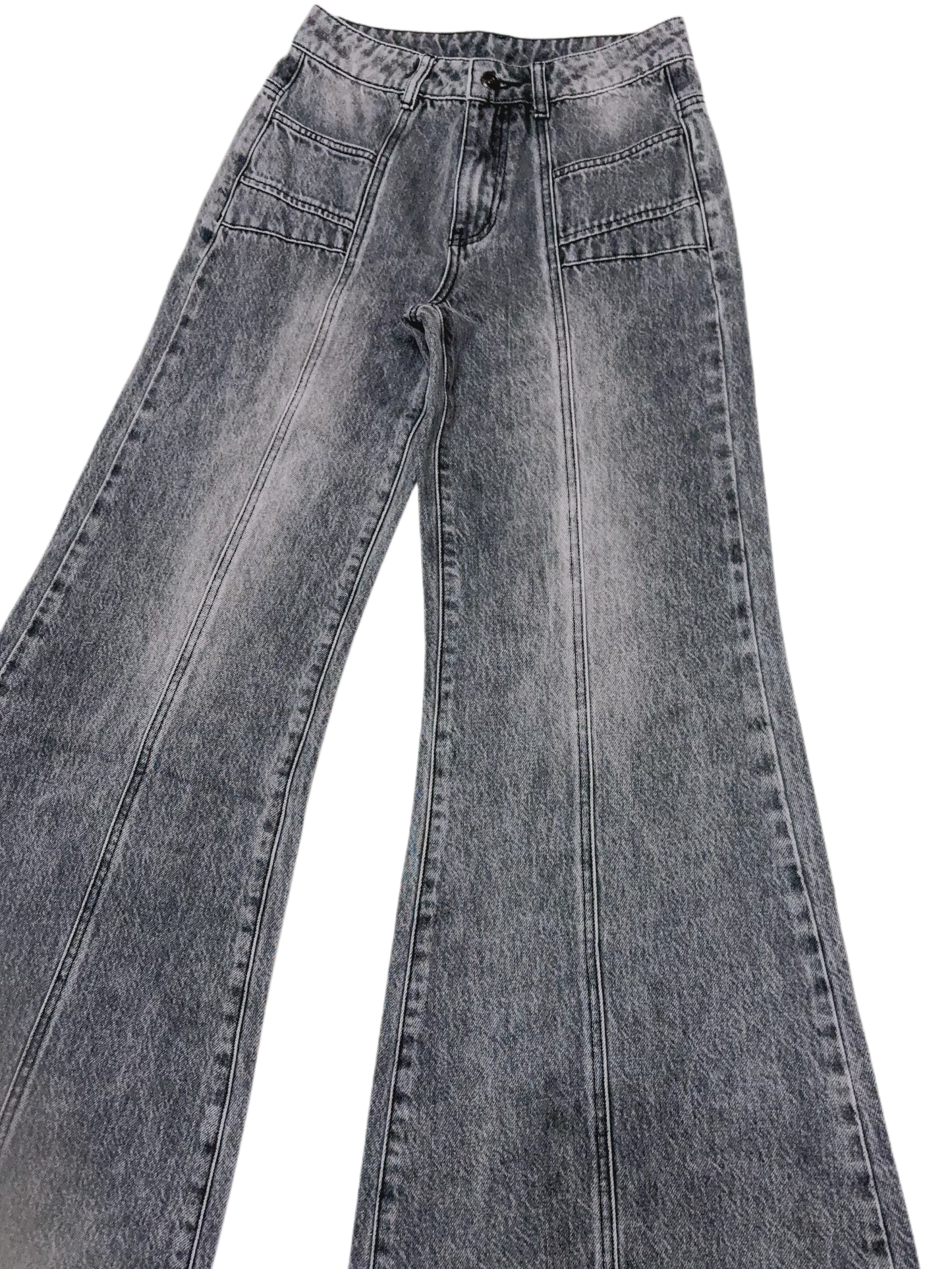 DN21171A - 寬腿工裝風顯高修長美喇叭牛仔褲 RE-STOCK