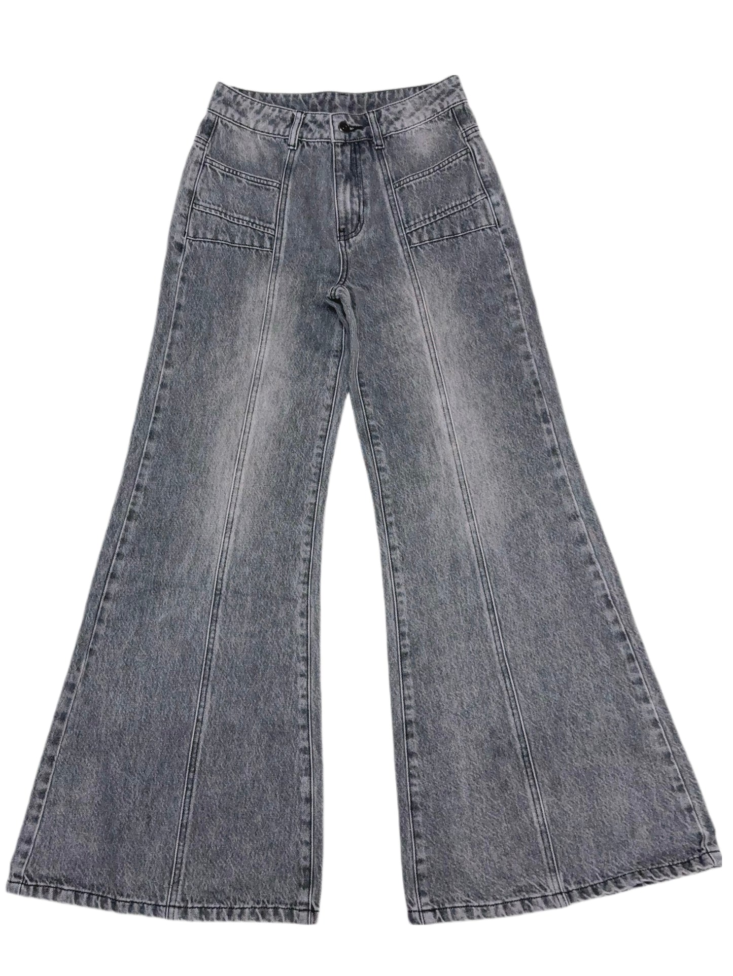 DN21171A - 寬腿工裝風顯高修長美喇叭牛仔褲 RE-STOCK