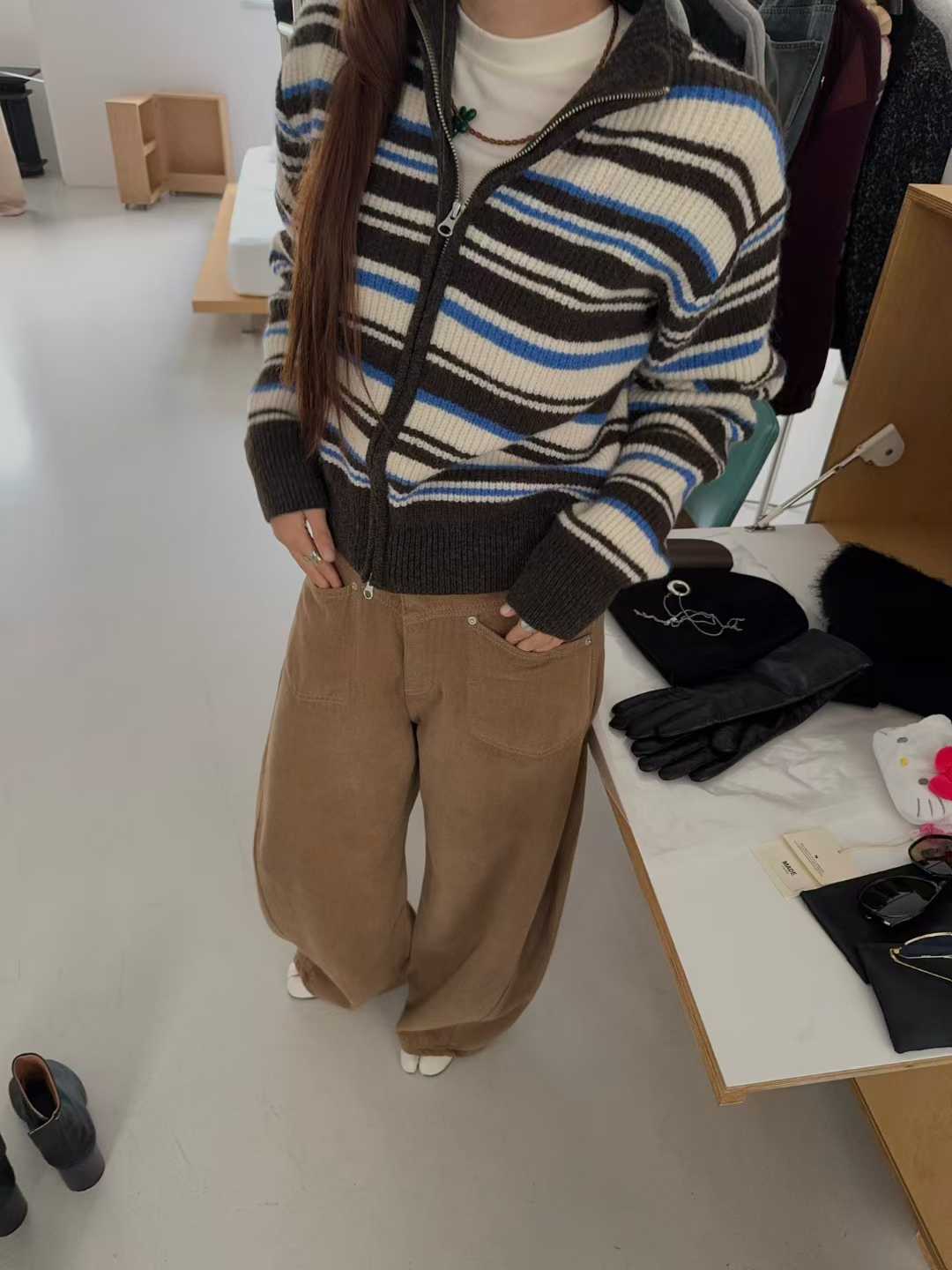 PT22081- 韓國寛鬆牛仔褲底加绒