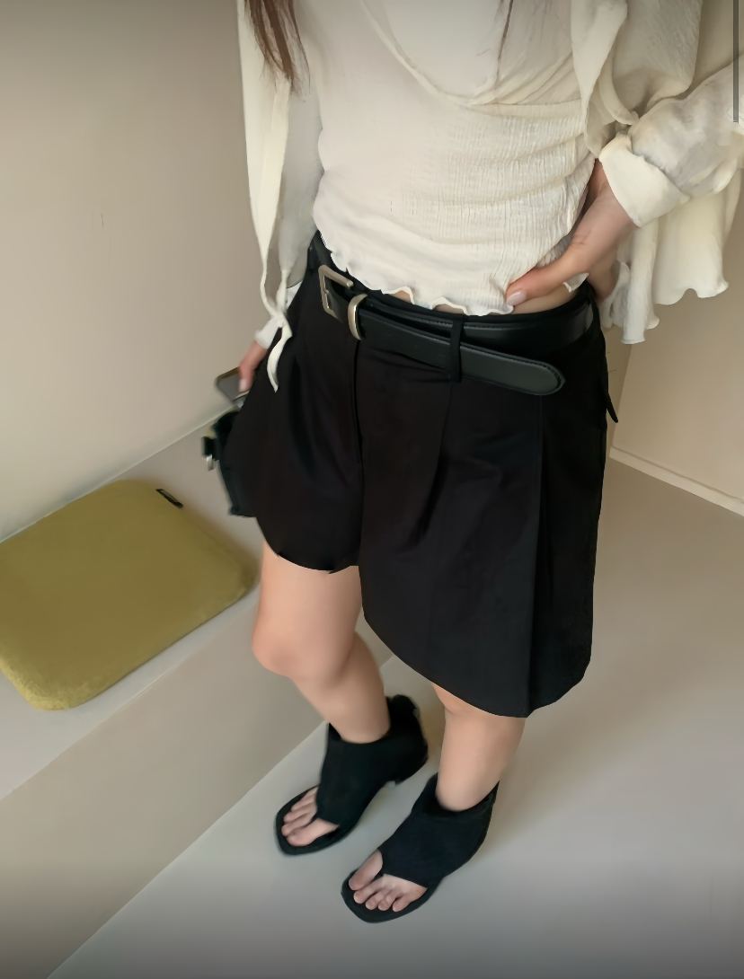 AC22026- 極簡經典質感牛皮單釦皮帶