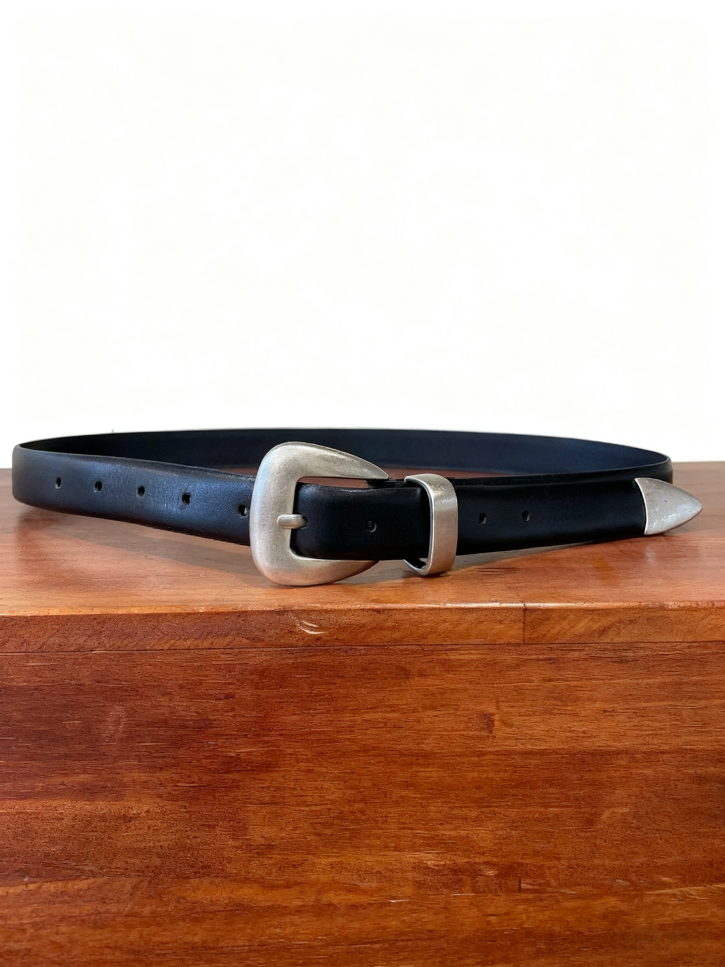 AC22060- 韓國簡約曲線釦真牛皮腰带皮帶