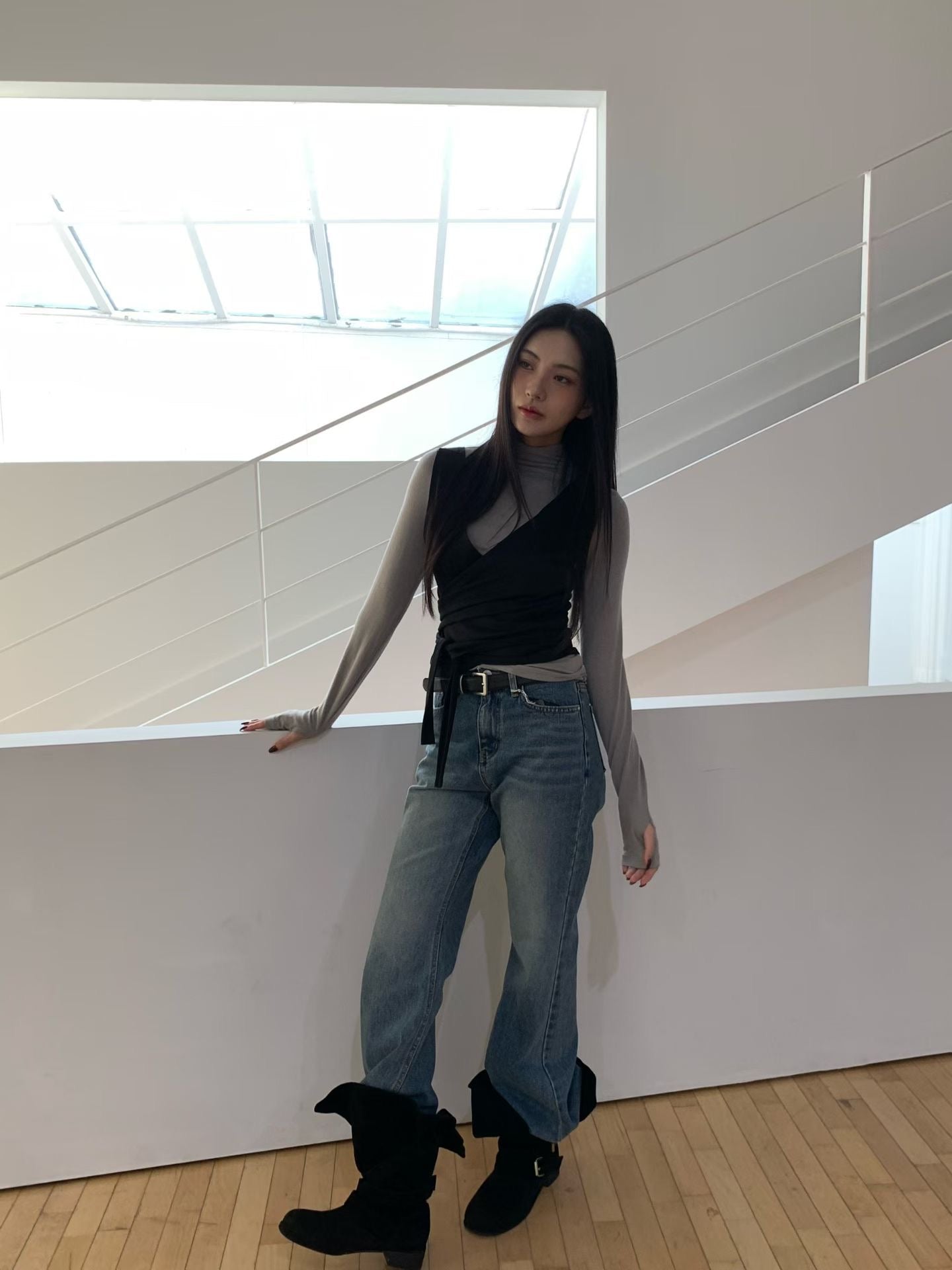 AC22026 - Minimalist Classic Quality Leather Single Buckle Belt