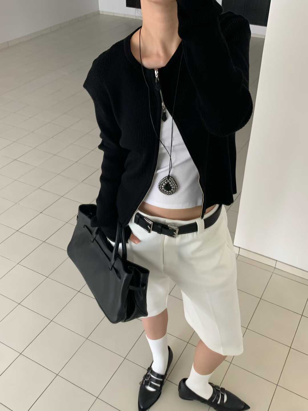 PT21883 - Korean Designer Brand Spliced Tie Stripe Loose Casual Pants