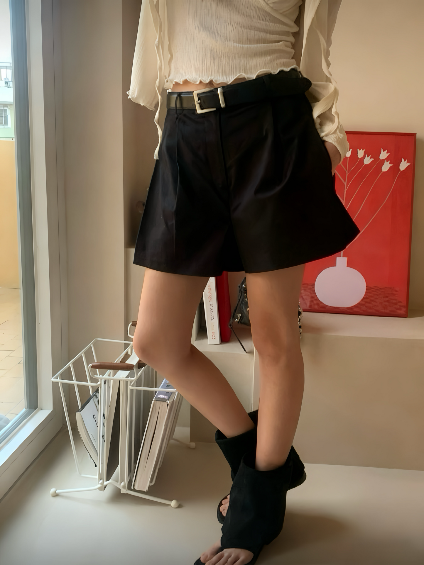 AC22026- 極簡經典質感牛皮單釦皮帶