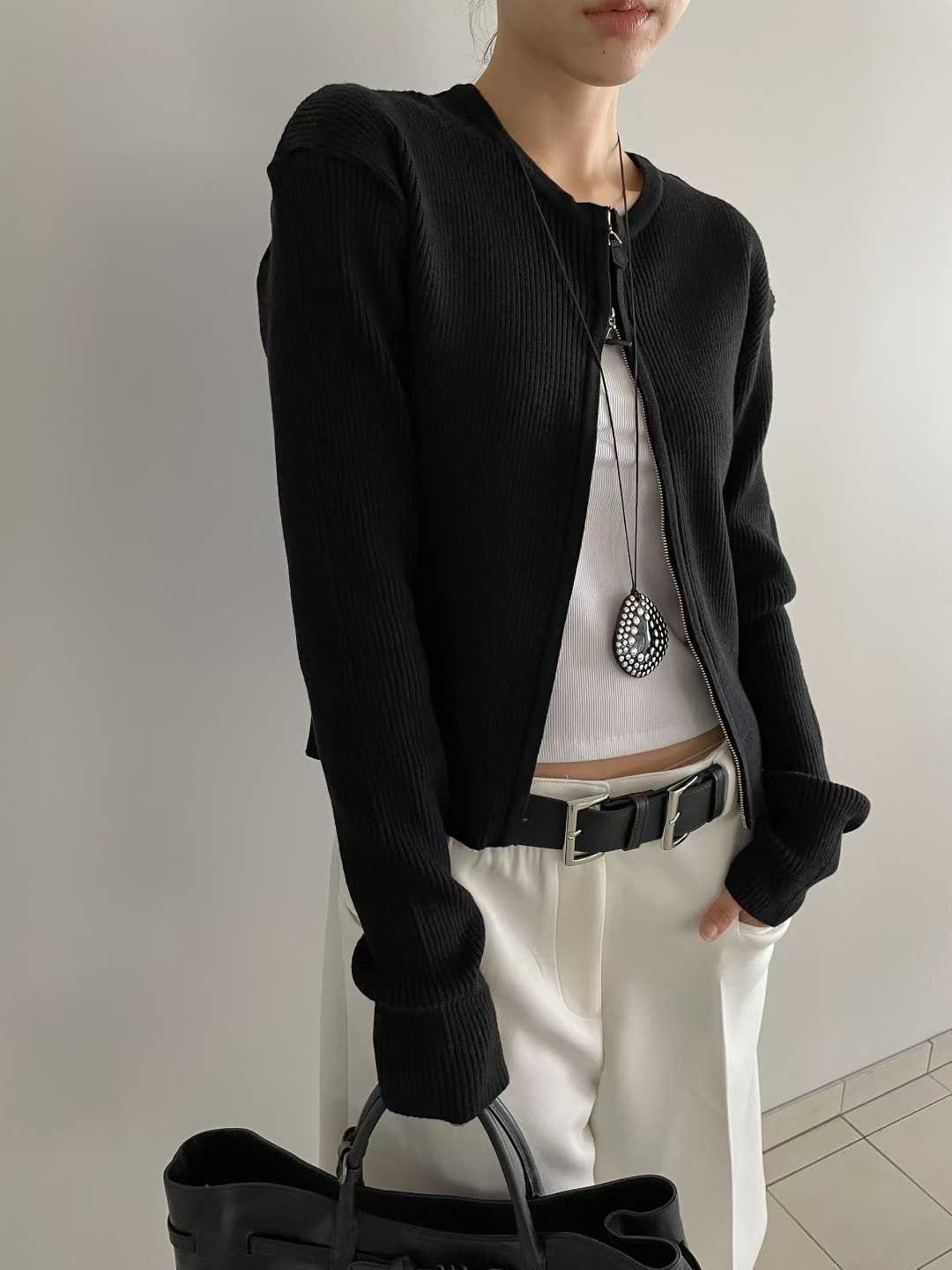 PT21883 - Korean Designer Brand Spliced Tie Stripe Loose Casual Pants