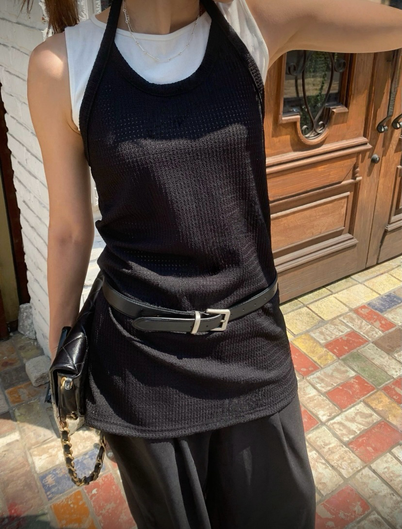 AC22026- 極簡經典質感牛皮單釦皮帶