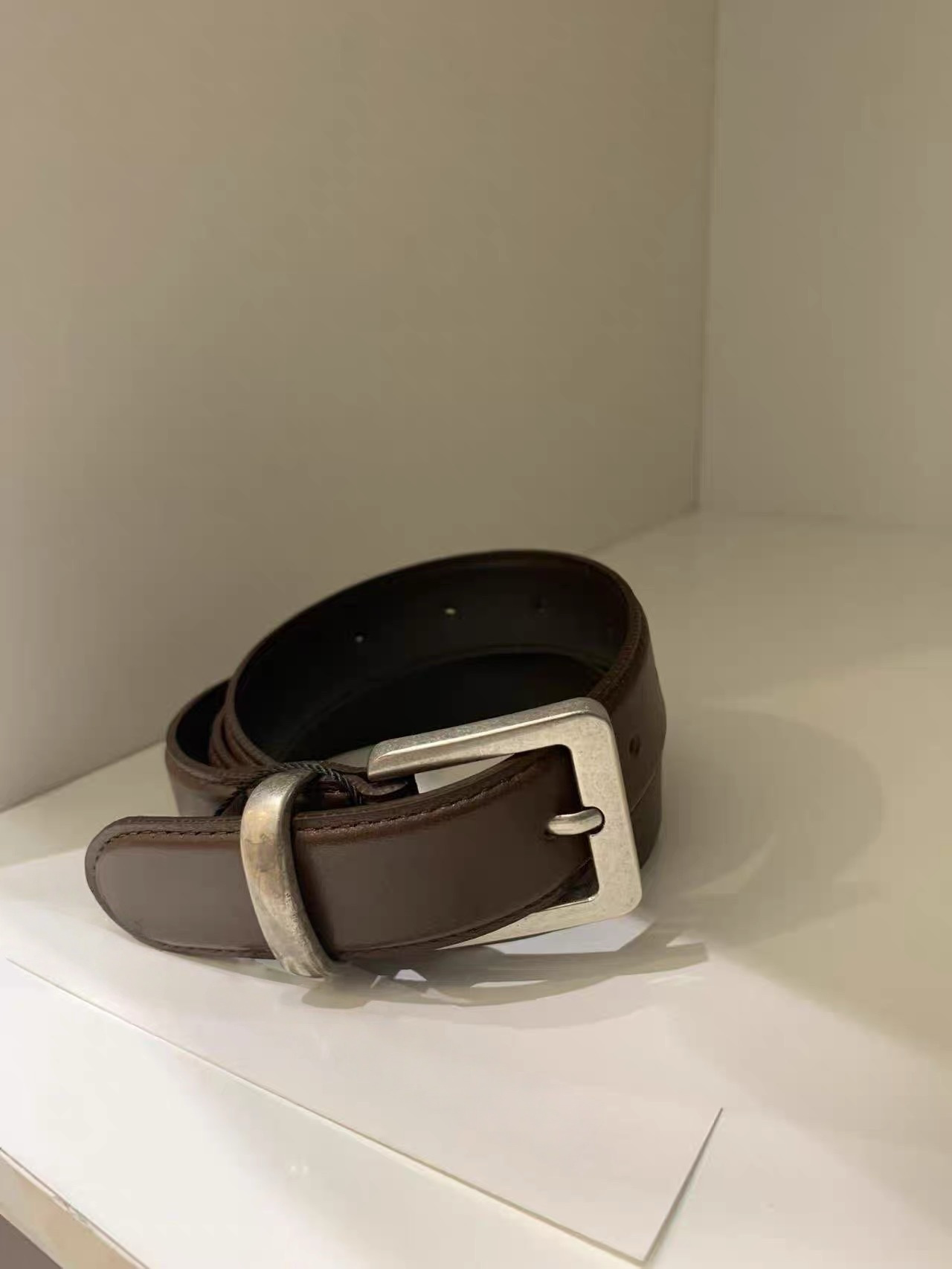 AC22026- 極簡經典質感牛皮單釦皮帶