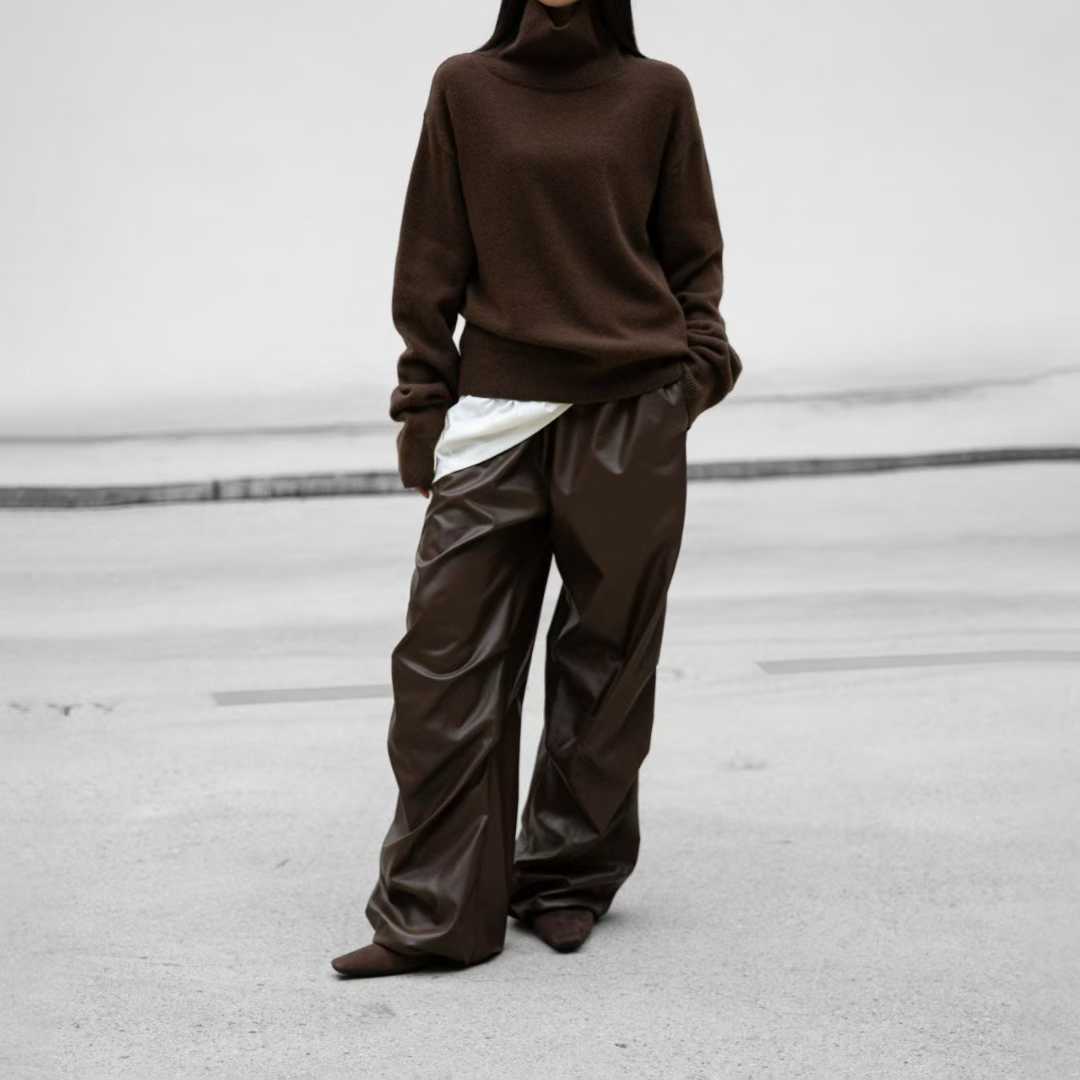 TP22021-韓國羊毛混紡高領針織長袖上衣