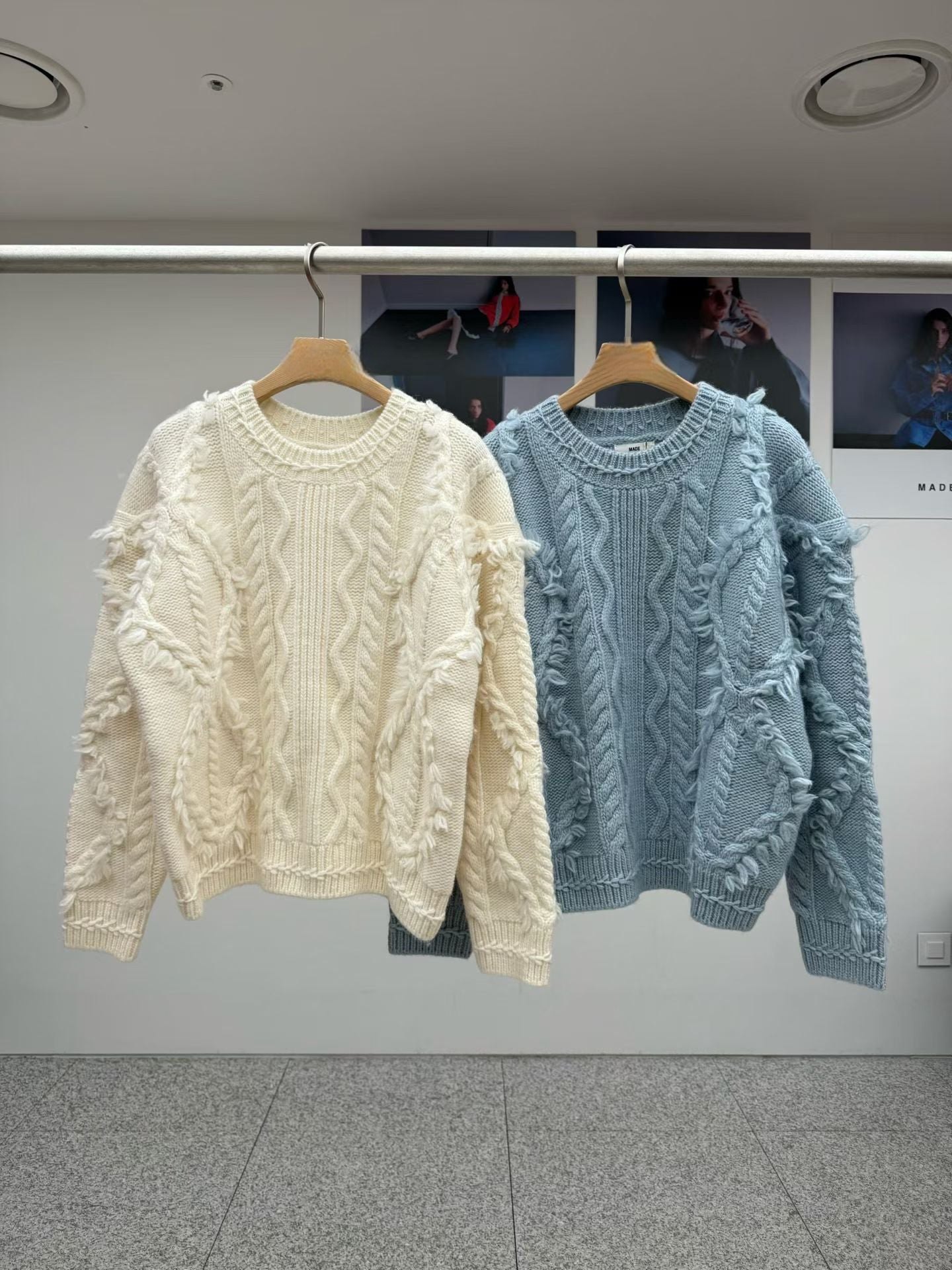 TP22079- 韓國羊毛麻花手工長袖毛衣