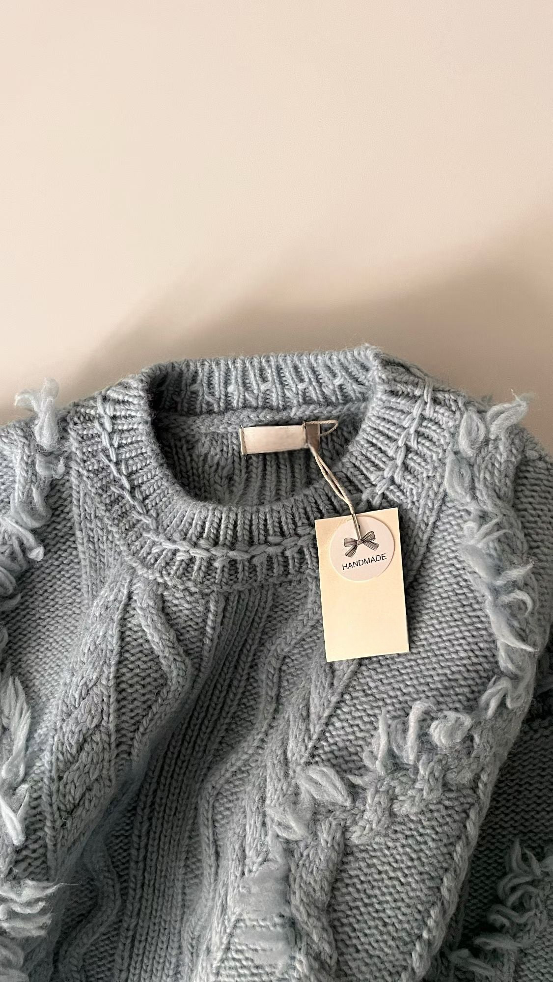 TP22079- 韓國羊毛麻花手工長袖毛衣