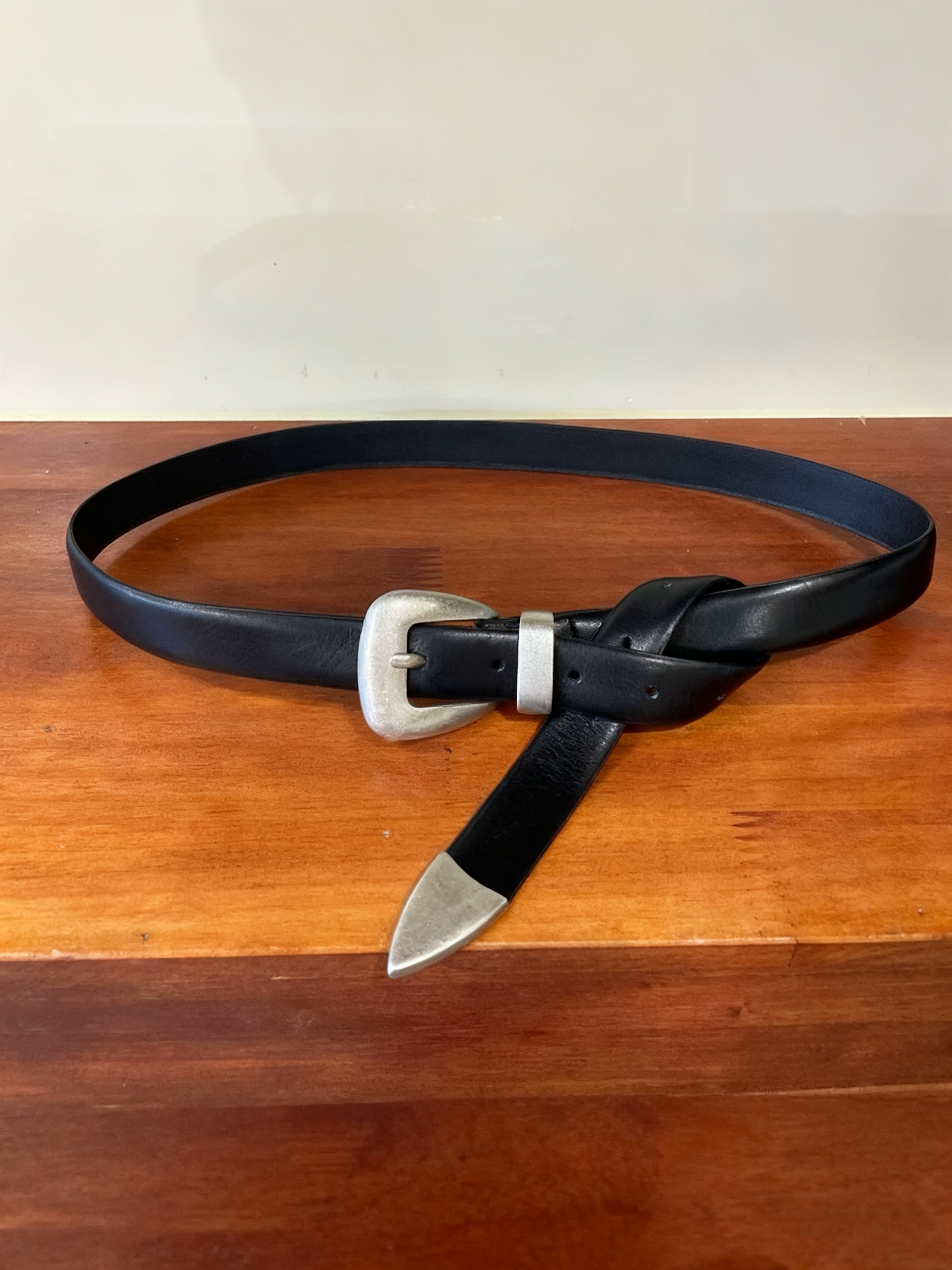 AC22060- 韓國簡約曲線釦真牛皮腰带皮帶