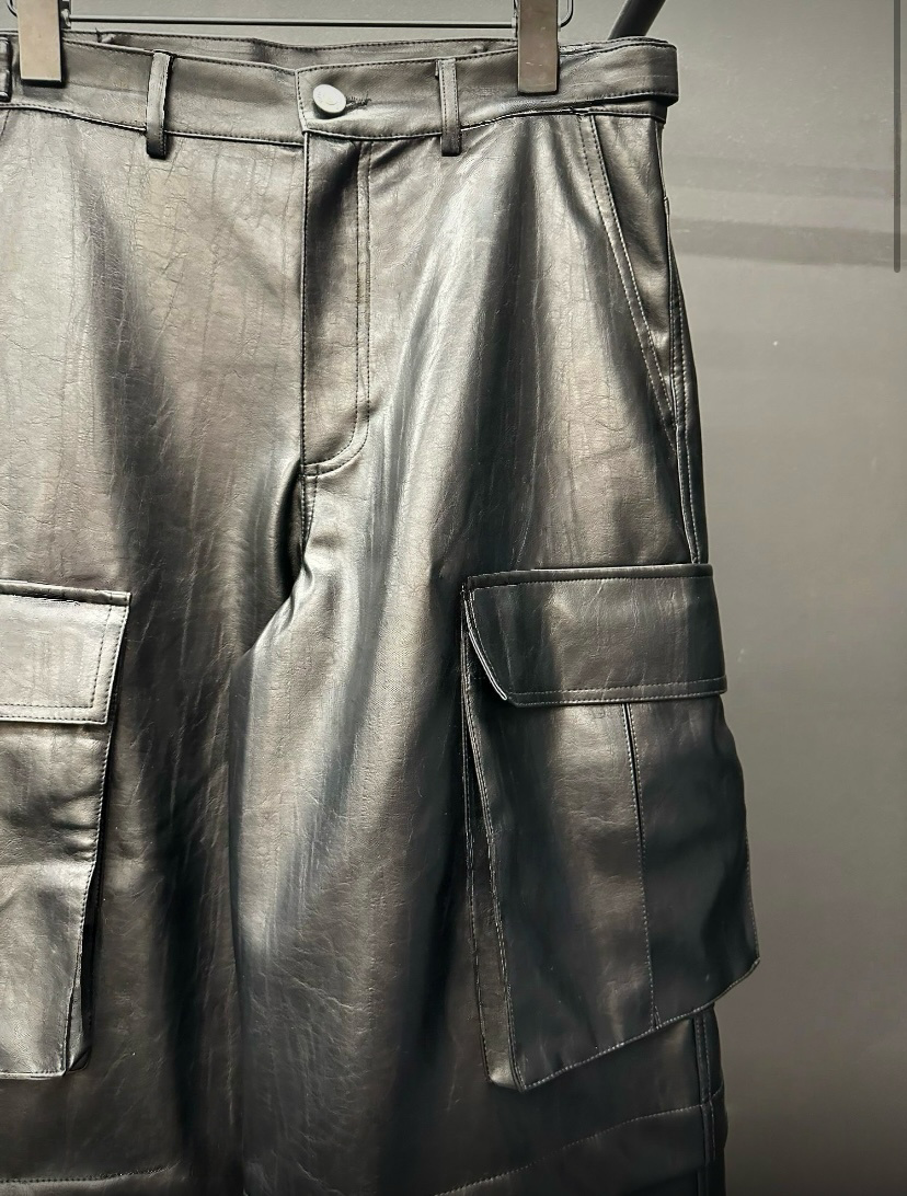 PT22093- 韓國個性前衛PU皮革長褲