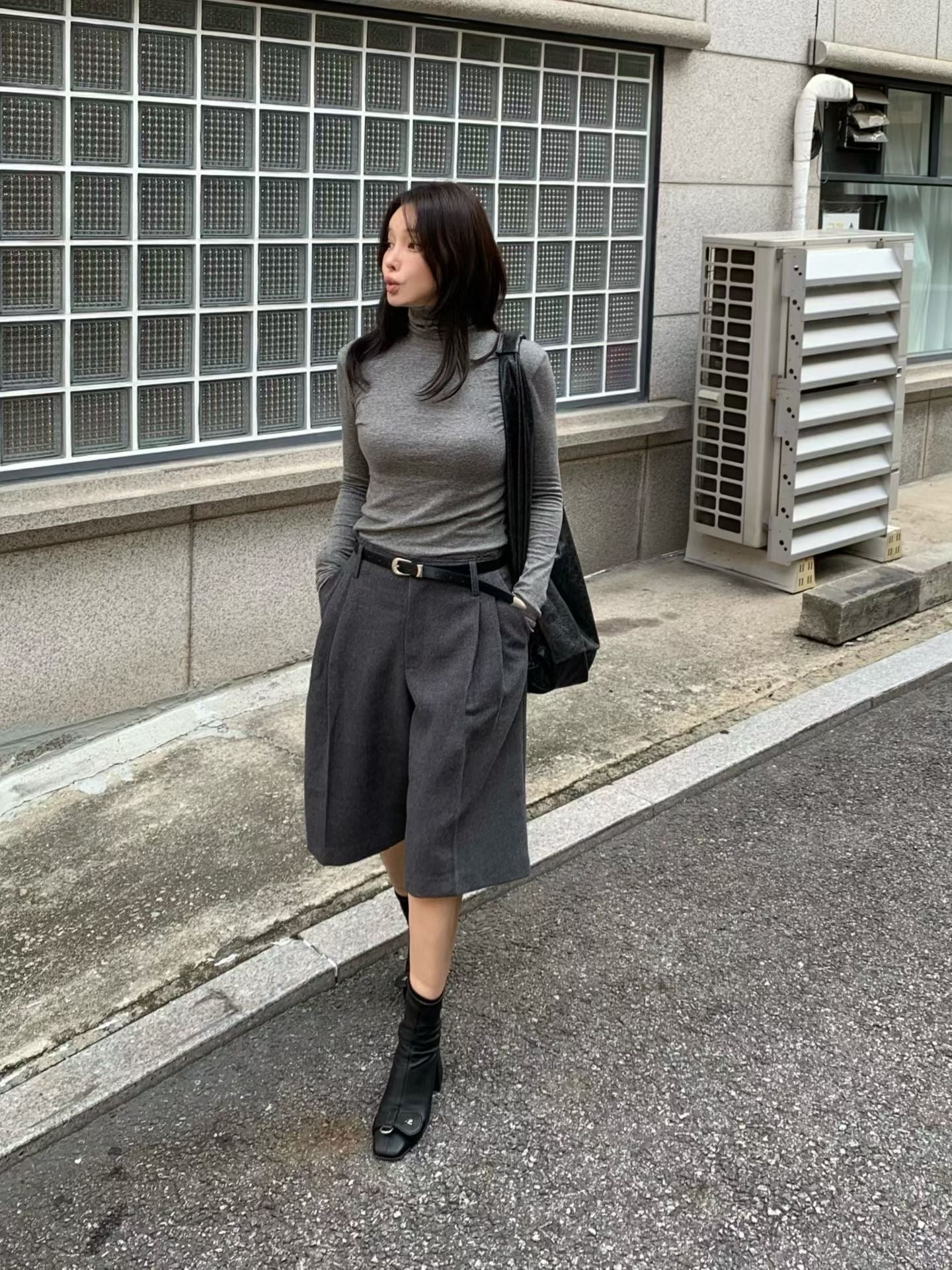 TP21989- 韓國韓國時尚高領天絲羊毛薄打底衫(6色)