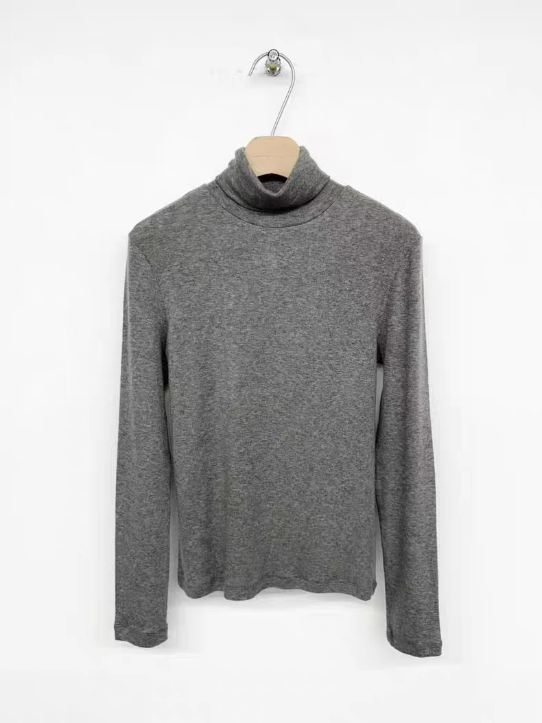 TP21989- 韓國韓國時尚高領天絲羊毛薄打底衫(6色)