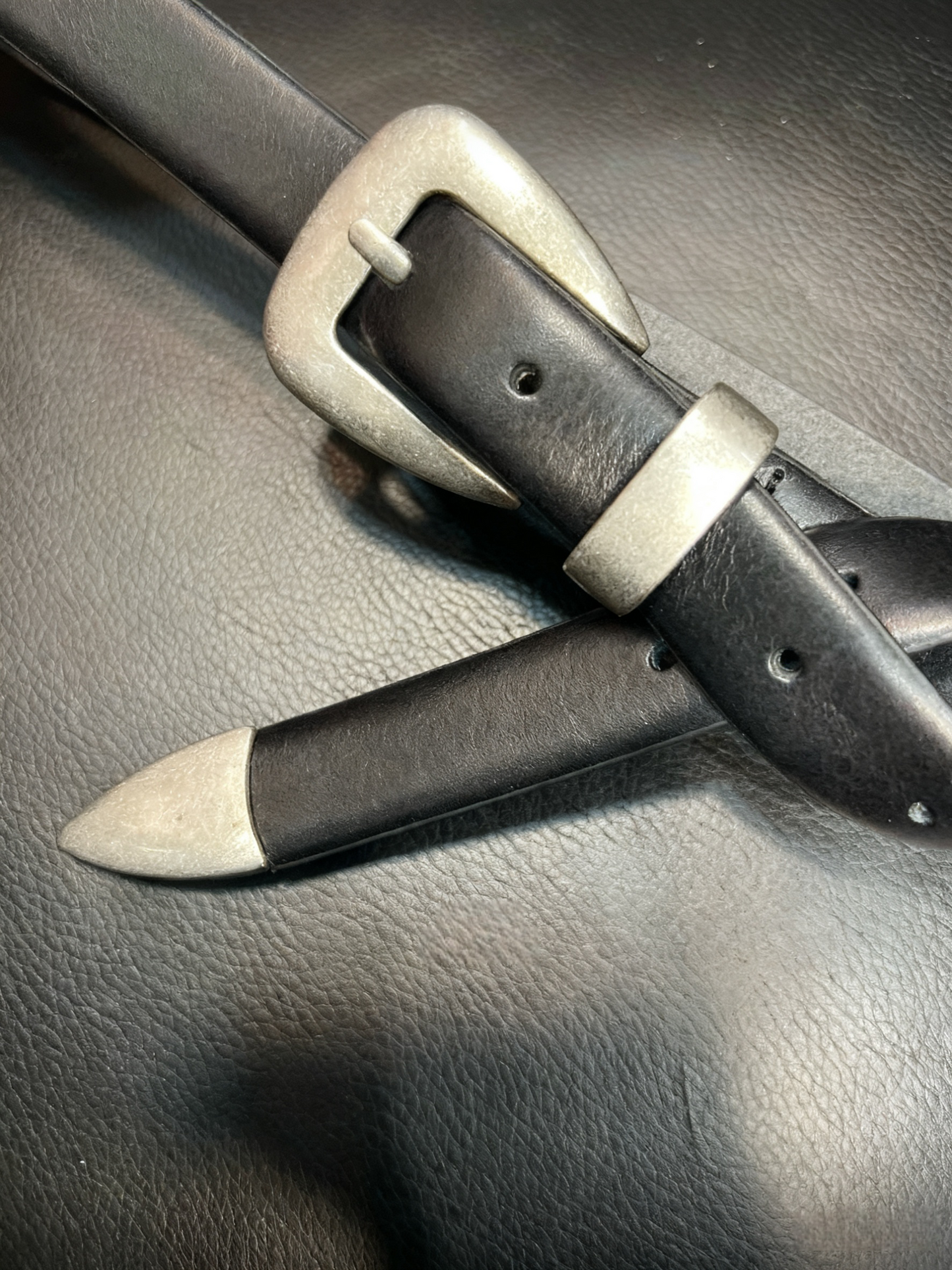 AC22060- 韓國簡約曲線釦真牛皮腰带皮帶