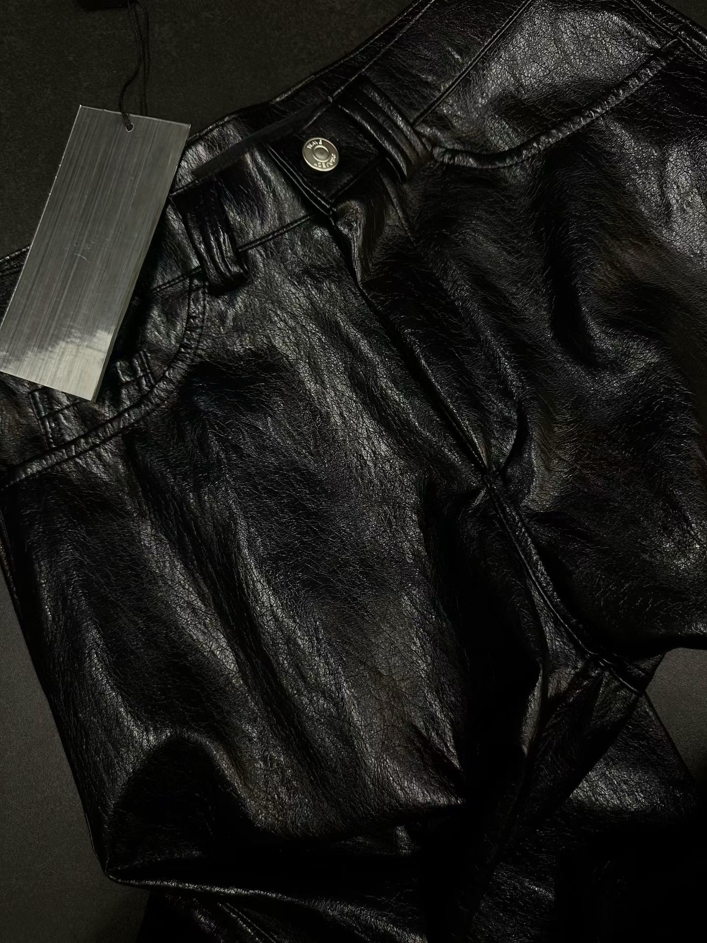 PT22093- 韓國個性前衛PU皮革長褲