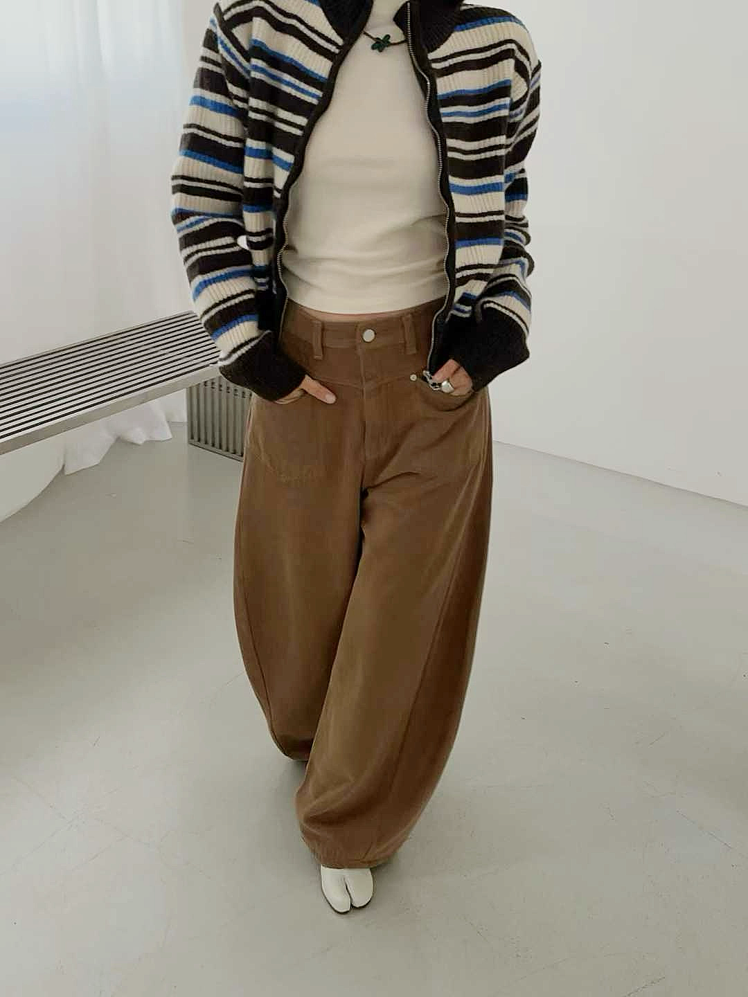 PT22081- 韓國寛鬆牛仔褲底加绒