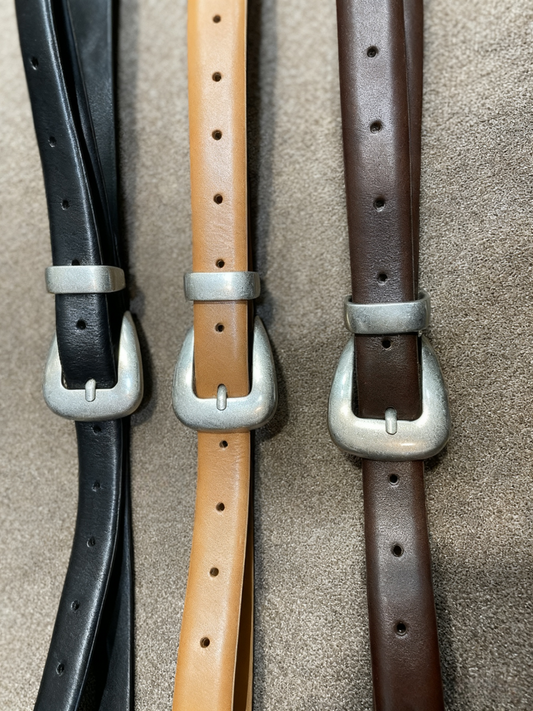 AC22060- 韓國簡約曲線釦真牛皮腰带皮帶