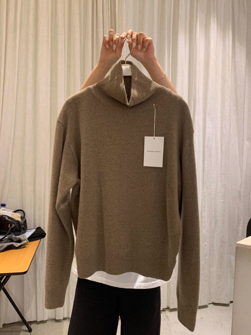 TP22021-韓國羊毛混紡高領針織長袖上衣