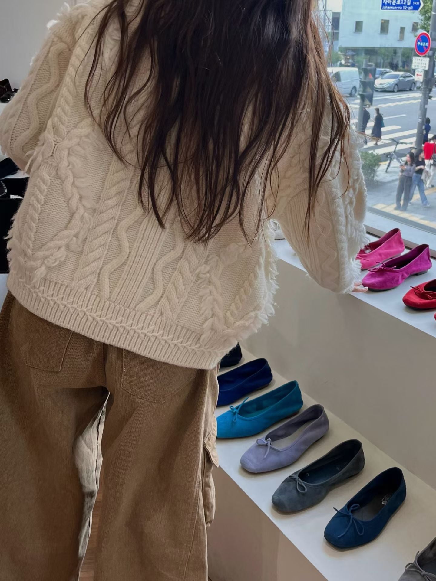 TP22079- 韓國羊毛麻花手工長袖毛衣