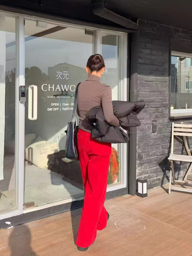 TP21989- 韓國韓國時尚高領天絲羊毛薄打底衫(6色)