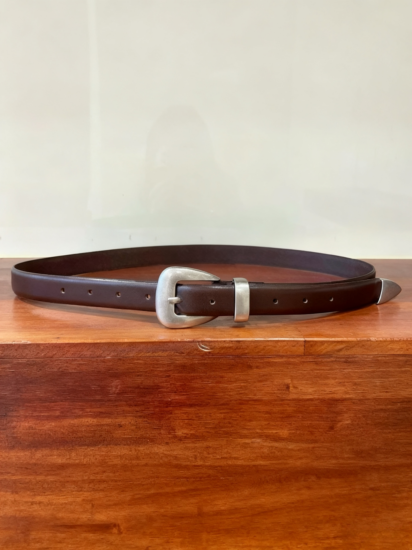 AC22060- 韓國簡約曲線釦真牛皮腰带皮帶