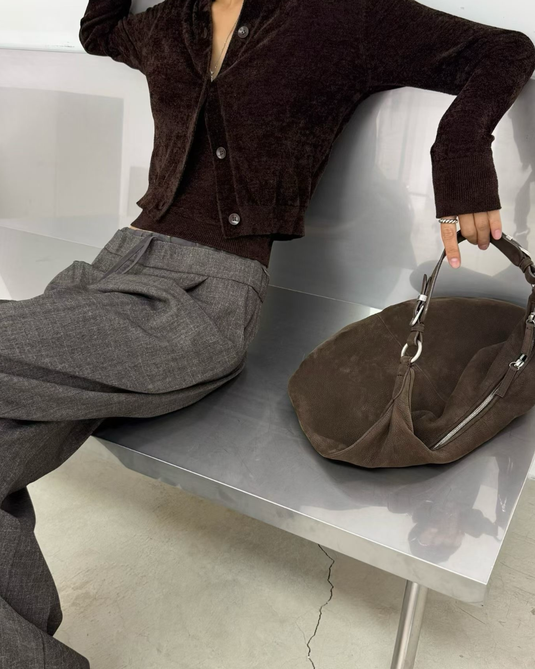 PT22021-  韓系氣場寬鬆抽繩設計感闊腿褲