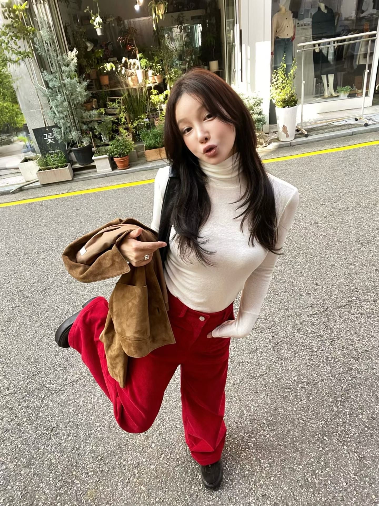 TP21989- 韓國韓國時尚高領天絲羊毛薄打底衫(6色)