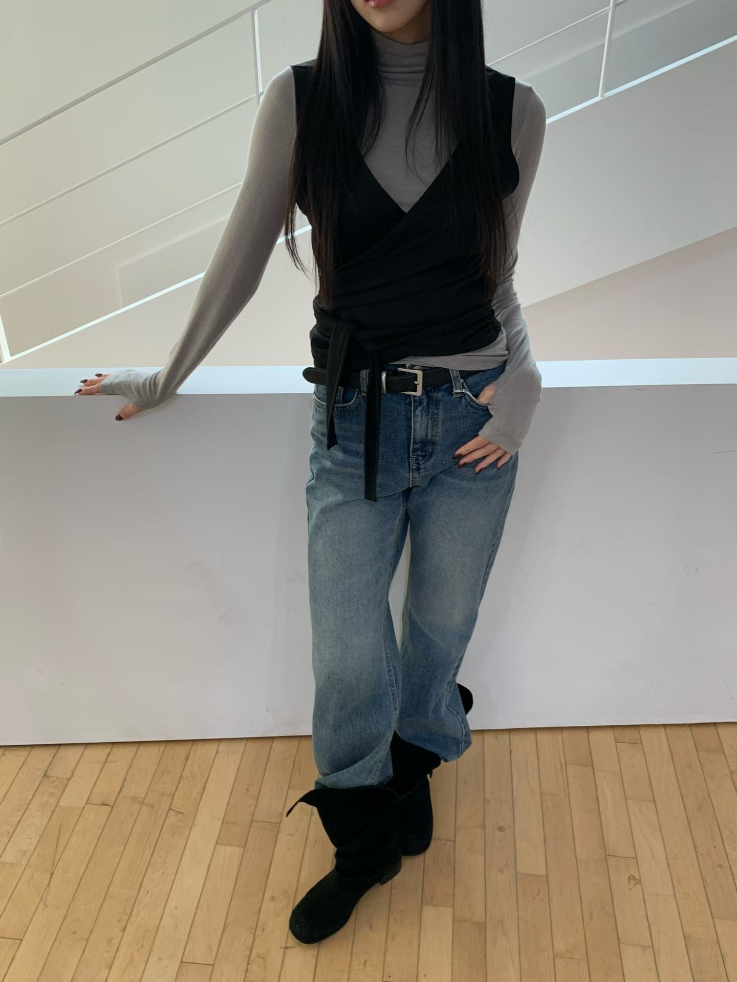 AC22026 - Minimalist Classic Quality Leather Single Buckle Belt