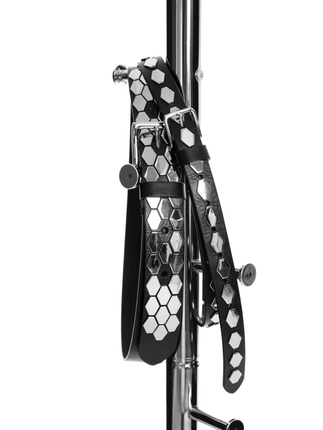 AC22038- 韓國個性蜂巢鉚釘真皮腰帶