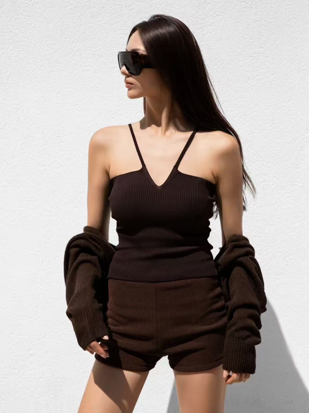 TP21202 - High Quality Series, V-neck Thin Strap Knitted Vest