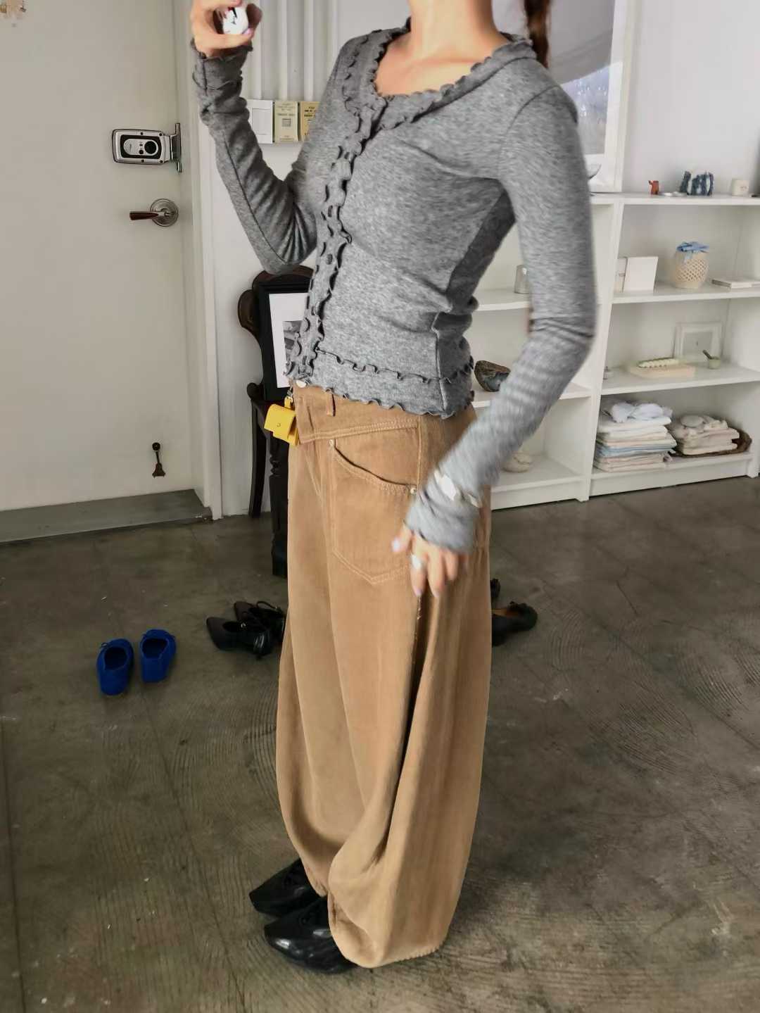 PT22081- 韓國寛鬆牛仔褲底加绒