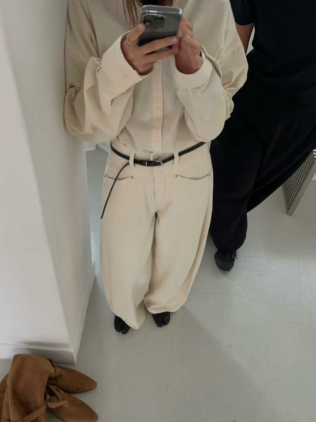 PT22081- 韓國寛鬆牛仔褲底加绒