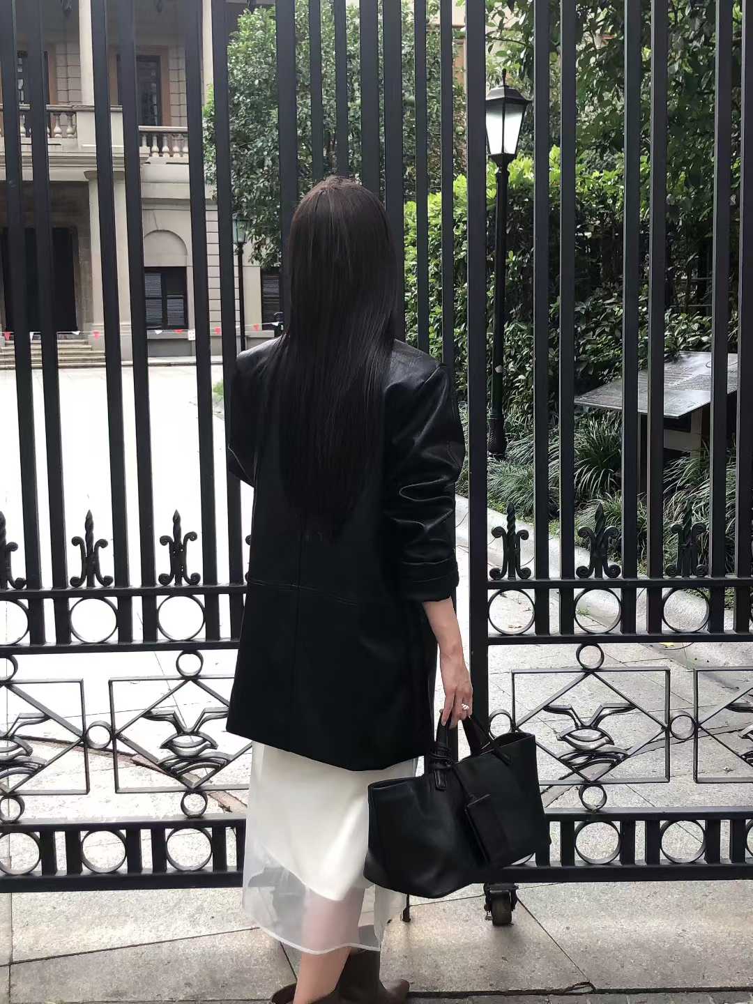OT21900- 韓國翻領系扣寬鬆長袖夾克外套女