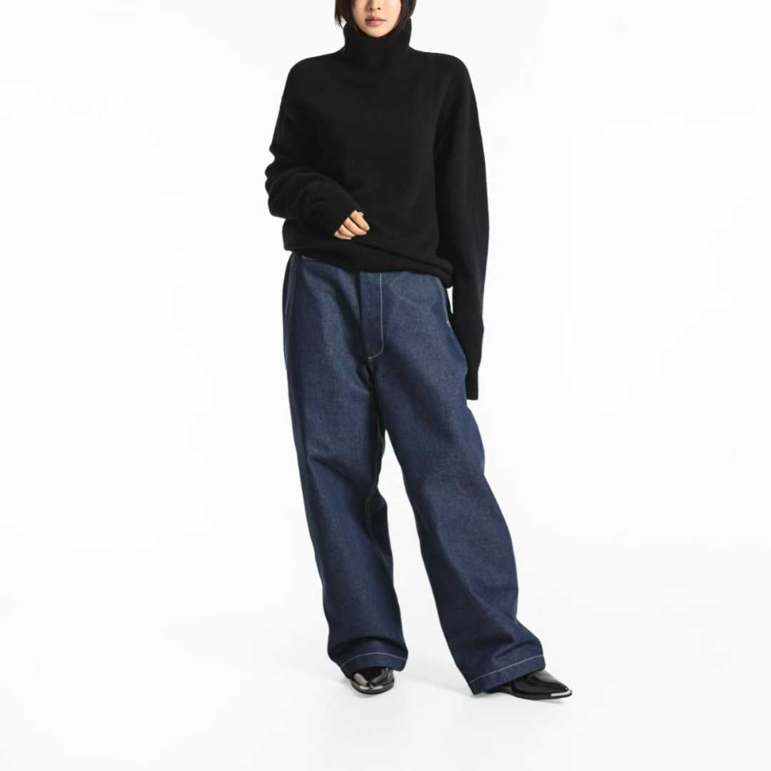 TP22021-韓國羊毛混紡高領針織長袖上衣