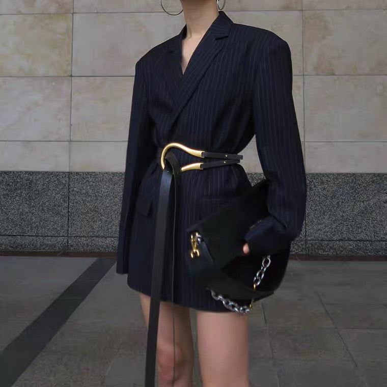 AC11131- 時尚百搭馬蹄扣皮腰帶