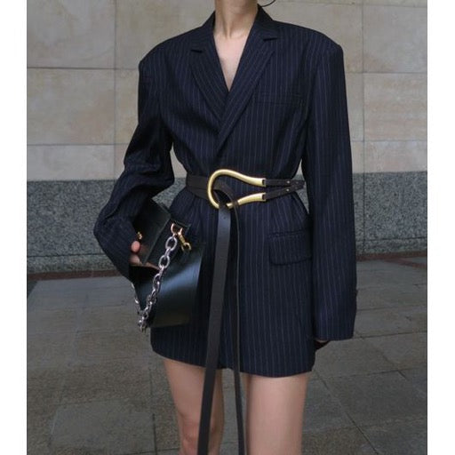 AC11131- 時尚百搭馬蹄扣皮腰帶