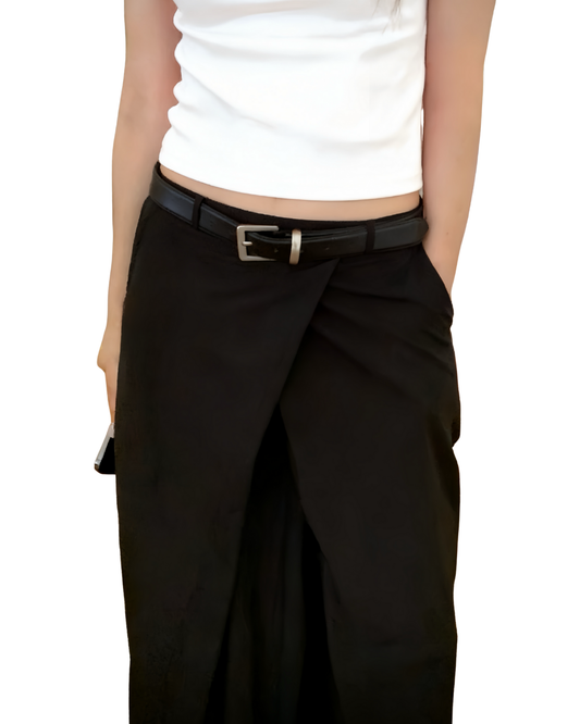 AC22026- 極簡經典質感牛皮單釦皮帶