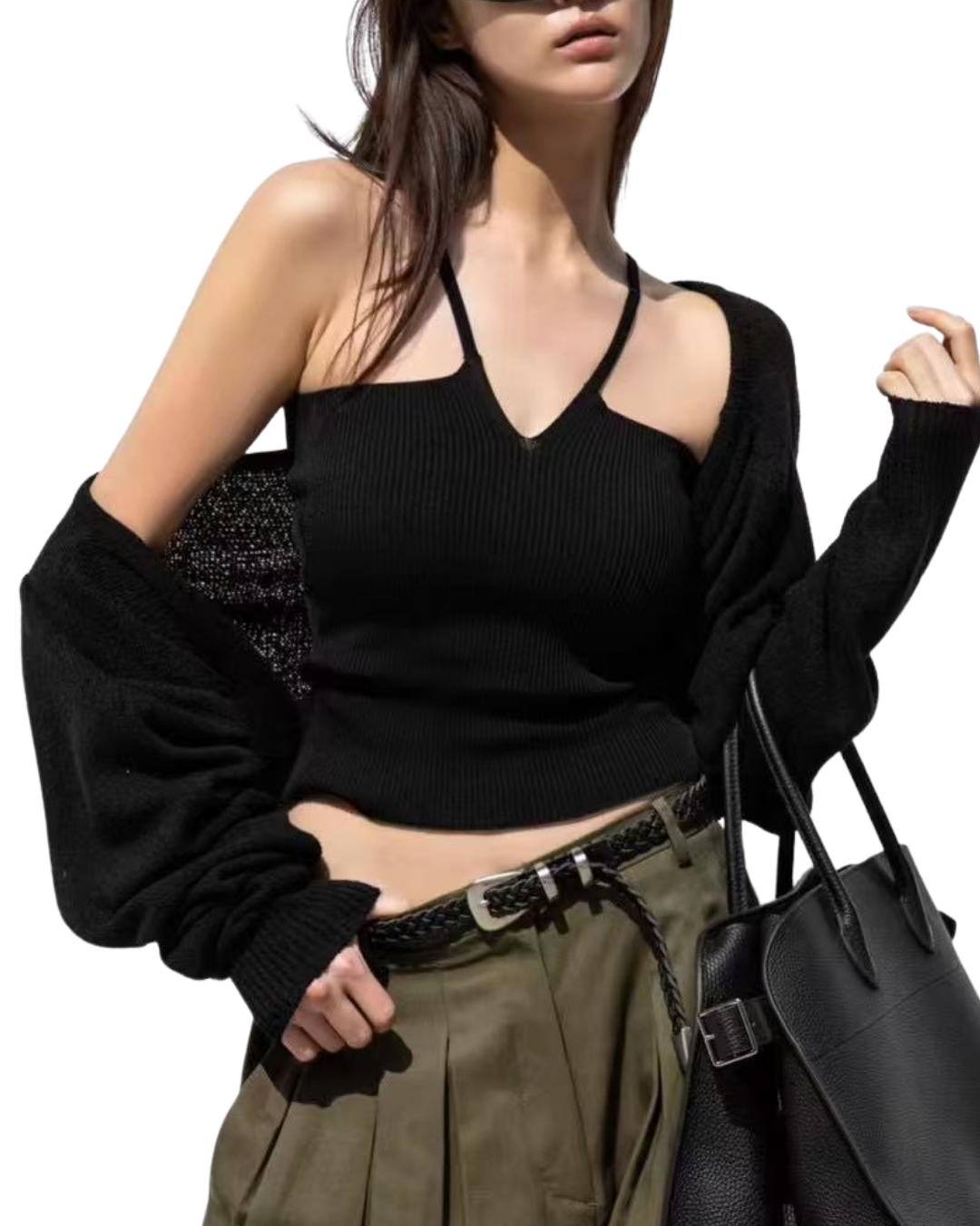 AC22030- 韓國手工編織真牛皮腰帶