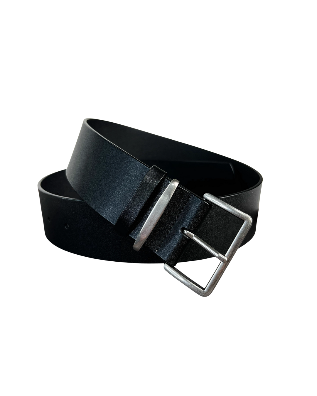 AC22070- 簡約高級感古銀方釦牛皮寬腰帶皮带