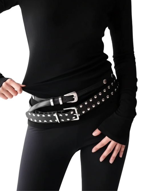 AC21193- 時尚個性鉚釘皮帶