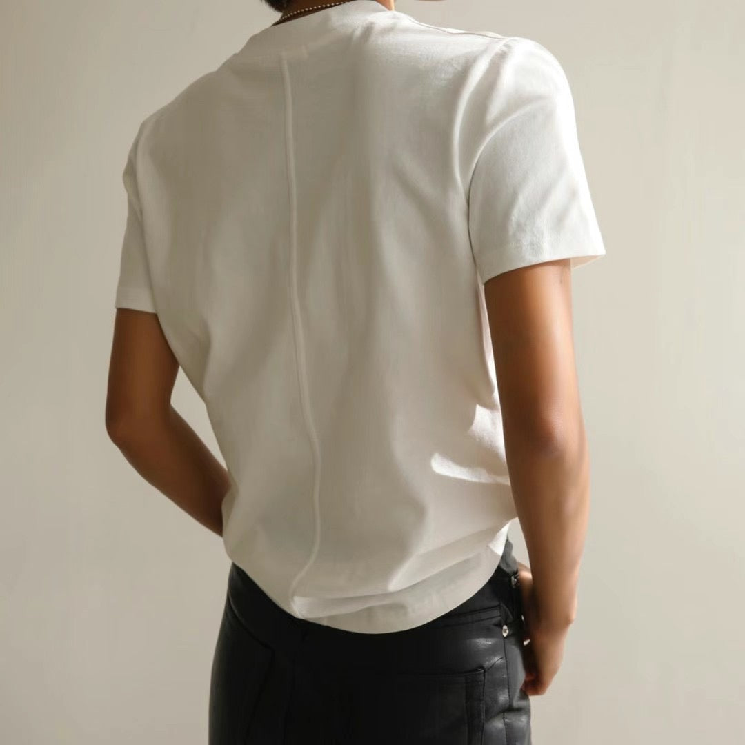 TP11212- Basic versatile round neck T-shirt