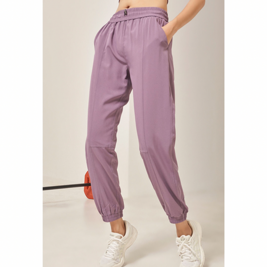 SP11121A- Loose sports fitness quick-drying high-waisted trousers (purple)